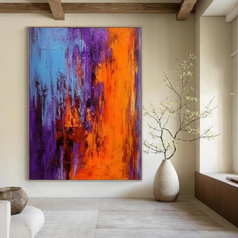 desert wall art in orange